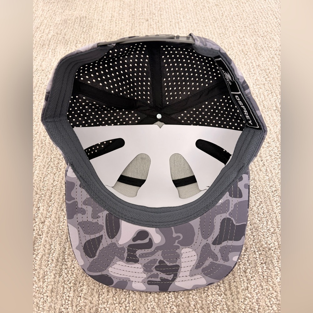 NWT OSPREY Gray Camo Five-Panel Snapback Hat - Picture 5 of 7